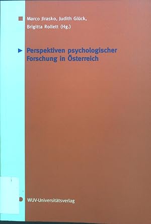 Bild des Verkufers fr Perspektiven psychologischer Forschung in sterreich. zum Verkauf von books4less (Versandantiquariat Petra Gros GmbH & Co. KG)