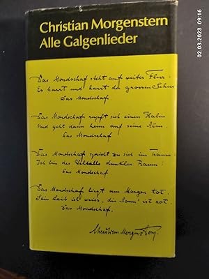 Seller image for Alle Galgenlieder : Galgenlieder, Palmstrm, Palma Kunkel, Gingganz. for sale by Antiquariat-Fischer - Preise inkl. MWST