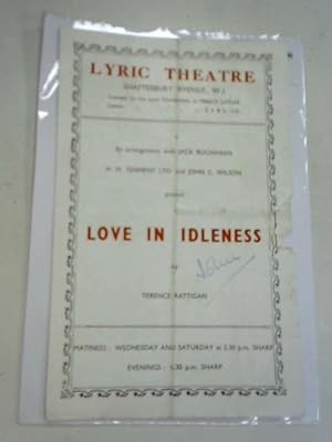 Bild des Verkufers fr Love in Idleness zum Verkauf von World of Rare Books