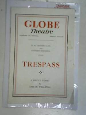 Bild des Verkufers fr Globe Theatre Programme - Trespass zum Verkauf von World of Rare Books