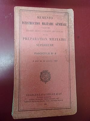 Mémento d'instruction militaire générale à l'usage des jeunes gens suivant les cours de la prépar...