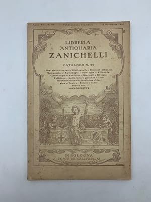 Libreria antiquaria Zanichelli. Catalogo n. 29
