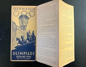 Germania. Olimpiade Berlino 1936 dal 1o al 16 Agosto (pieghevole promozionale)