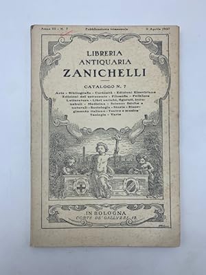 Libreria antiquaria Zanichelli. Catalogo n. 7