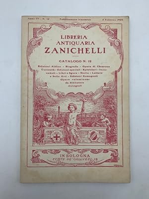 Libreria antiquaria Zanichelli. Catalogo n. 12