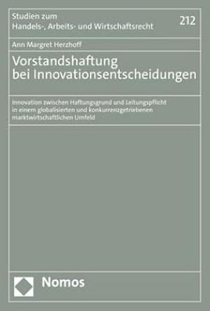 Immagine del venditore per Vorstandshaftung bei Innovationsentscheidungen venduto da Rheinberg-Buch Andreas Meier eK