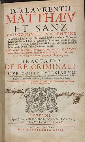 Tractatus de Re Criminali sive Controversiarum