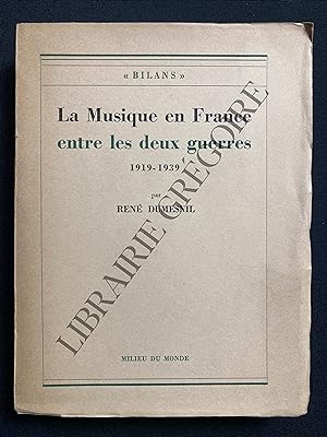 LA MUSIQUE EN FRANCE ENTRE LES DEUX GUERRES 1919-1939