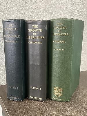 Bild des Verkufers fr The Growth of Literature [Complete 3 Volume Set] - H. Munro Chadwick - 1932 zum Verkauf von Big Star Books