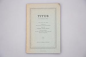 Bild des Verkufers fr MOZART - TITUS. Opera seria in 3 Akten zum Verkauf von INFINIBU KG