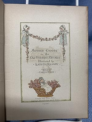 Image du vendeur pour Mother Goose or the Old Nursery Rhymes mis en vente par Bryn Mawr Bookstore