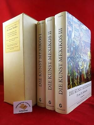 Bild des Verkufers fr Die Kunst Mexikos DREI (3 Bnde. Aus dem Mexikanischen ins Deutsche bertragen und bearbeitet von Wilhelm Pferdekamp. Band 1: Die Kunst Mexikos I. Die prkolumbische Zeit. Von Ral Flores Guerrero. Band II: Die Kunst Mexikos II. Die spanische Kolonialzeit. Von Pedro Rojas. 1970. Band III: Die Kunst Mexikos III. 19. und 20. Jahrhundert. Von Raquel Tibol. 1970. zum Verkauf von Chiemgauer Internet Antiquariat GbR