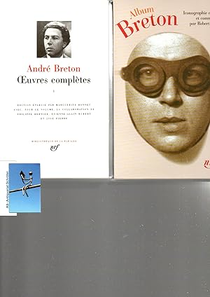 Oeuvres complètes + Breton Album. Tome I-IV. (4 + 1 Bände). [Leder]. Edition etablie par Margueri...