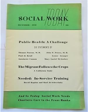 Image du vendeur pour Social Work Today (Volume Vol. VI Number No. 3) (December 1938) (Magazine) mis en vente par Bloomsbury Books