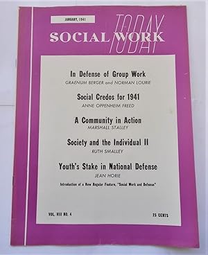 Image du vendeur pour Social Work Today (Volume Vol. VIII Number No. 4) (January 1941) (Magazine) mis en vente par Bloomsbury Books