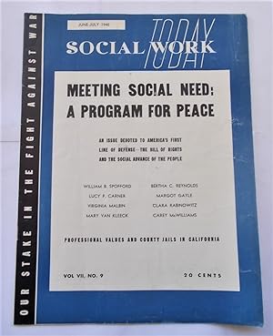 Image du vendeur pour Social Work Today (Volume Vol. VII Number No. 9) (June-July 1940) (Magazine) mis en vente par Bloomsbury Books