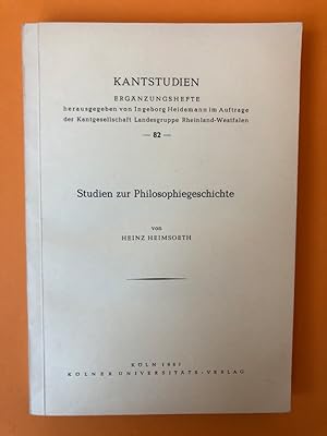 Immagine del venditore per Studien zur Philosophiegeschichte. In: Kantstudien, Ergnzungshefte, Nr. 82. venduto da Antiquariat an der Linie 3