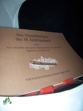 Seller image for Aus Notenbchern des 18. Jahrhunderts Teil: 1. / Fr C-Blockflte (oder andere Melodie-Instr.) und Klavier bearb. von Paul Donath for sale by Antiquariat Artemis Lorenz & Lorenz GbR