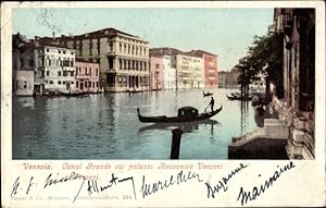 Bild des Verkufers fr Ansichtskarte / Postkarte Venezia Venedig Veneto, Canal Grande col palazzi Rezzonico Vescovi zum Verkauf von akpool GmbH