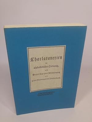 Bild des Verk�ufers f�r Charlatanerien [Scharlatanerien] in alphabetischer Ordnung als Beytr�ge [Beitr�ge] zur Abbildung und zu den Meynungen [Meinungen] des Jahrhunderts [August Friedrich Cranz] zum Verkauf von ANTIQUARIAT Franke BRUDDENBOOKS