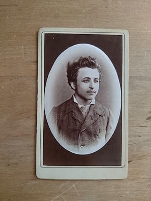 CDV Carte de Visite - Foto eines jungen Mannes (auf Rückseite von Hand beschriftet: "Franz Pecold...