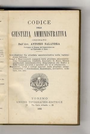 Imagen del vendedor de Codice della giustizia amministrativa. a la venta por Libreria Oreste Gozzini snc