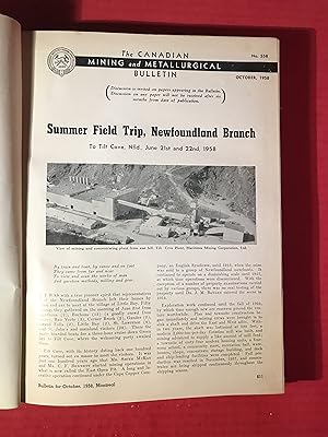 Canadian Mining and Metallgical Bulletin October February September November 1958 January Februar...