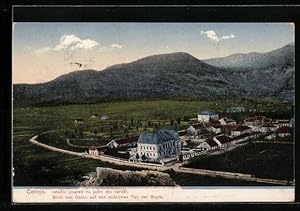Ansichtskarte Cetinje, Blick von Osten auf den südlichen Teil der Stadt