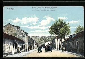 Ansichtskarte Cetinje, Blick auf den mittleren Teil der Stadt