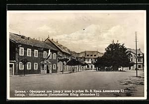 Ansichtskarte Cetinje, Offiziersheim, Geburtsstätte König Alexanders I.