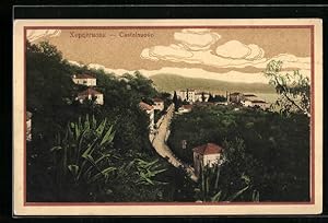 Ansichtskarte Castelnuovo, Ortspartie mit Strasse