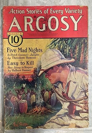 Bild des Verkufers fr Argosy August 8, 1931 Volume 223 Number 1 zum Verkauf von biblioboy