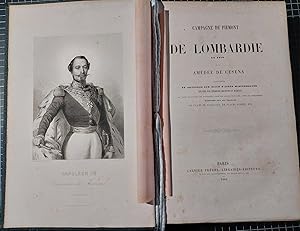 Immagine del venditore per Campagne de Piemont et de Lombardie en 1859 par Amedee de Cesena Illustre de gravures sur acier d'apres Winterhalter Graves par Ferdinand Delannoy et Wilmann De types militaires des differents corps des armes franaise, sarde et austrichienne dessins par Ch. Vernier De plans de batailles, de places fortes, etc. venduto da Libreria Tara