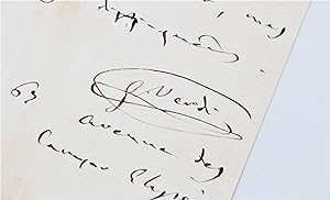 Lettre autographe signée à M. Wustemberg