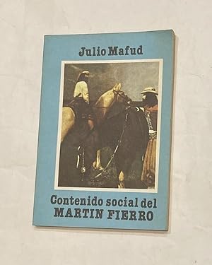 Imagen del vendedor de Contenido social del Martín Fierro. a la venta por ARREBATO LIBROS