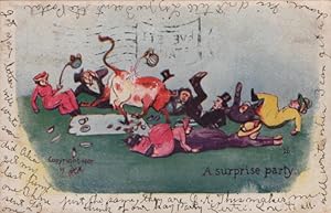Image du vendeur pour picnic postcard: Surprise Party mis en vente par Mobyville
