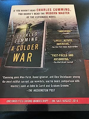 A Colder War: A Novel, ("Thomas Kell" Series #2), Uncorrected Bound Manuscript, New, RARE