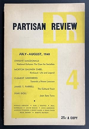 Imagen del vendedor de Partisan Review, Volume 7, Number 4 (VII; July - August 1940) a la venta por Philip Smith, Bookseller