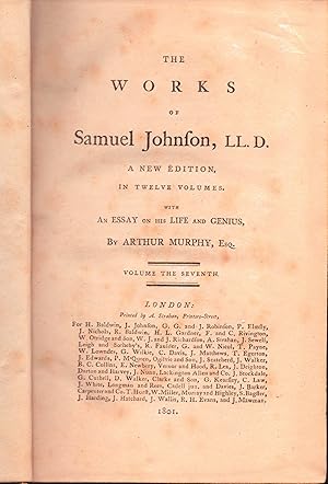 The Works of Samuel Johnson, LL.D. A New Edition, in Twelve Volumes [Volume Seven only]