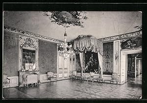 Bild des Verkufers fr Ansichtskarte Ansbach, Knigliches Schloss, Audienzzimmer der Markgrfin zum Verkauf von Bartko-Reher