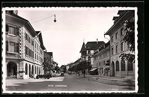 Bild des Verkufers fr Ansichtskarte Langenthal, Strassenpartie mit Geschften zum Verkauf von Bartko-Reher