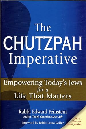Imagen del vendedor de The Chutzpah Imperative: Empowering Today's Jews for a Life That Matters a la venta por Newbury Books