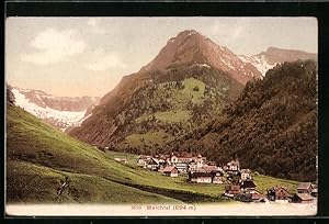 Seller image for Ansichtskarte Melchtal, Blick von einem Berg auf das Dorf for sale by Bartko-Reher