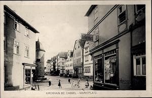 Ansichtskarte / Postkarte Kirchhain in Hessen, Marktplatz, Geschäfte, Kinder