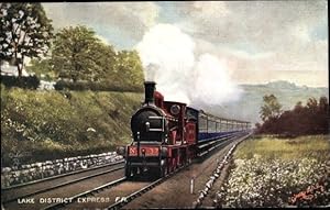 Seller image for Knstler Ansichtskarte / Postkarte Britische Eisenbahn, Dampflokomotive, Steam locomotive, Lake District Express, FR - Tuck 9150 for sale by akpool GmbH