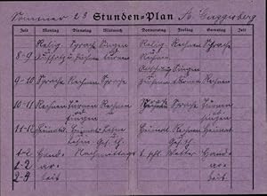 Stundenplan Oberländisches Volksblatt, Das Hardermannli in Interlaken, Schweiz um 1920