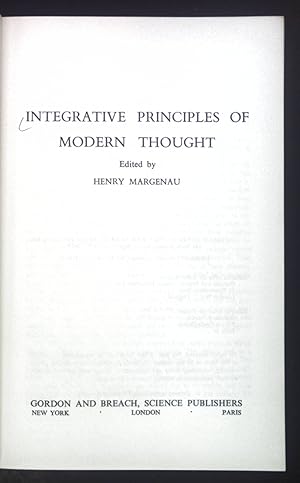 Bild des Verkufers fr Integrative Principles of Modern Thought. zum Verkauf von books4less (Versandantiquariat Petra Gros GmbH & Co. KG)
