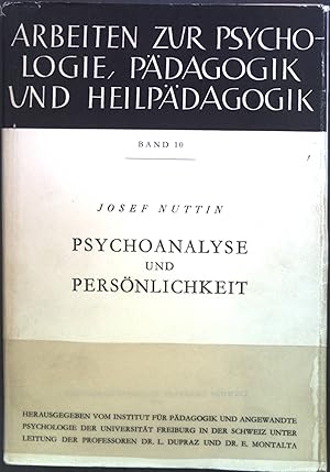 Imagen del vendedor de Psychoanalyse und Persnlichkeit. Arbeiten zur Psychologie, Pdagogik und Heilpdagogik ; Bd. 10 a la venta por books4less (Versandantiquariat Petra Gros GmbH & Co. KG)