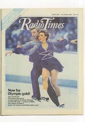 Imagen del vendedor de Torvill & Dean Olympic Games Ice Skating 1984 Radio Times Postcard a la venta por Postcard Finder