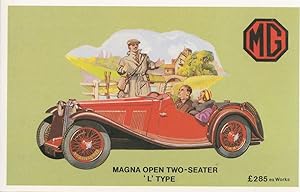 MG Magna Open 2 Seater L Type Classic Car Advertising Postcard